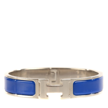 Hermes Narrow Enamel Clic Clac H Bracelet PM Royal Bleu 1 of 4