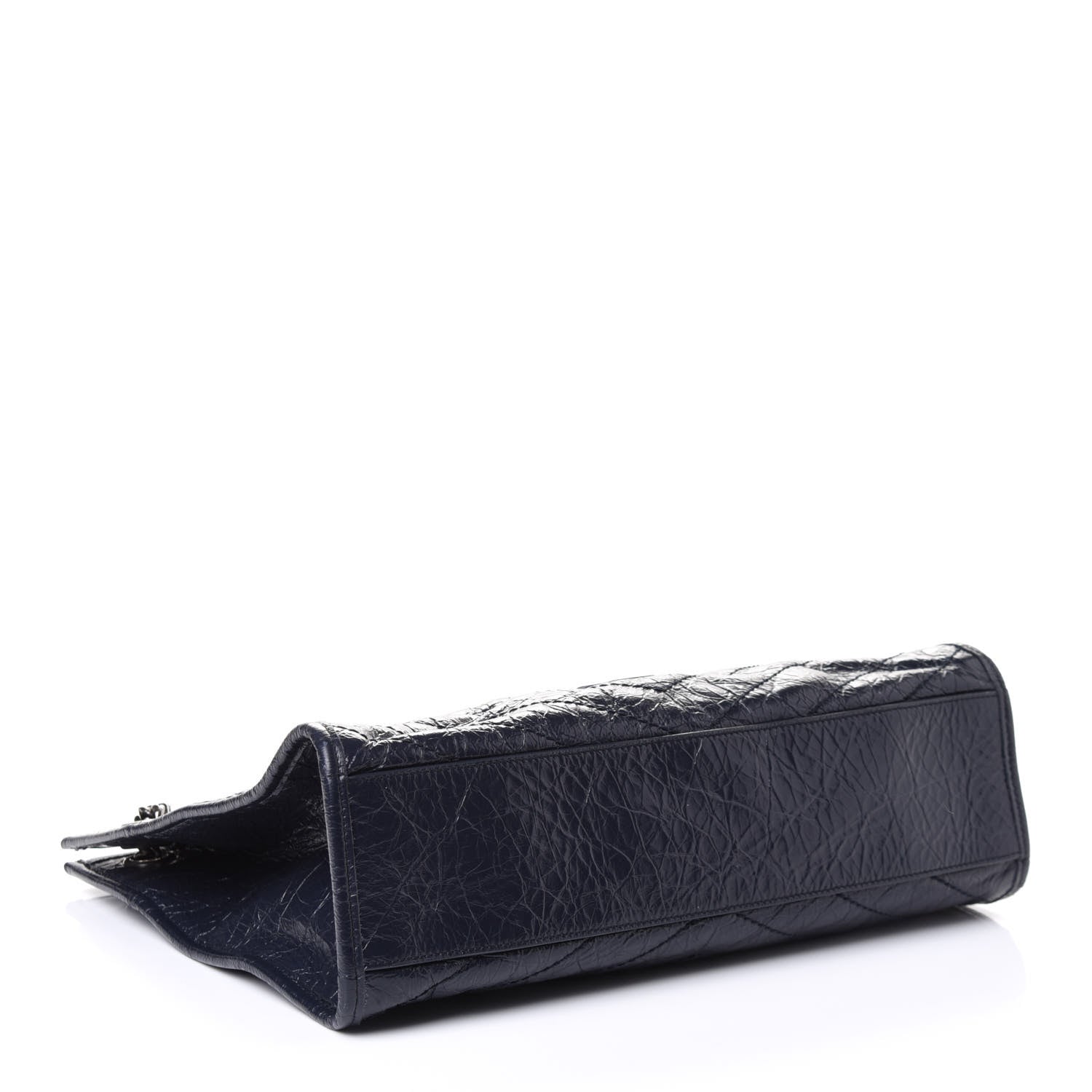 Saint Laurent Crinkled Calfskin Matelasse Monogram Medium Niki Shopper Tote Deep Marine 3 of 4