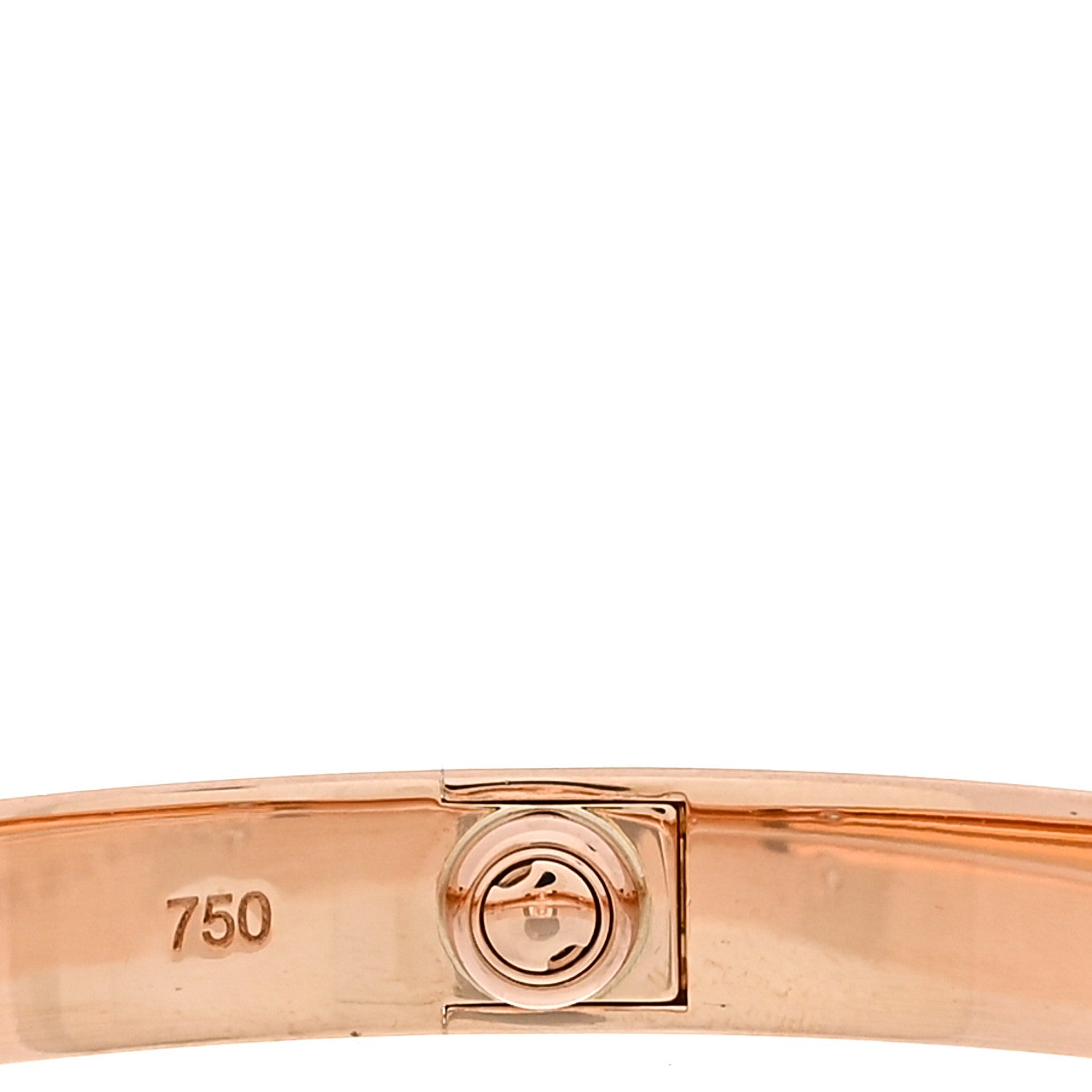 Cartier 18K Pink Gold 4 Diamond LOVE Bracelet 17 6 of 7