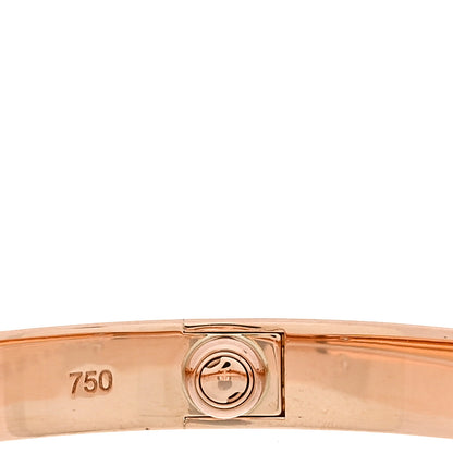 Cartier 18K Pink Gold 4 Diamond LOVE Bracelet 17 6 of 7