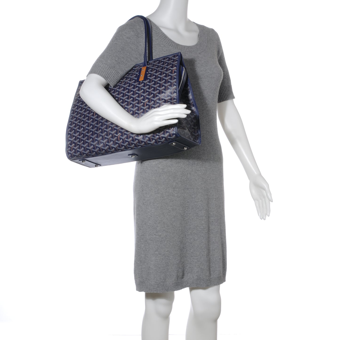 Goyardine Marquises Tote Blue