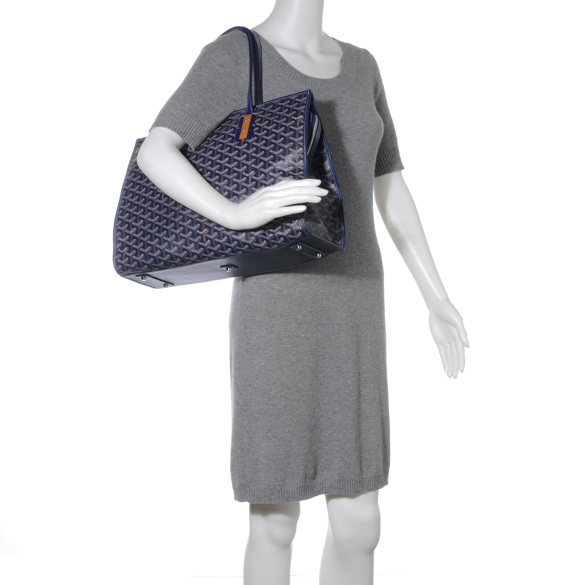 Goyard Goyardine Marquises Tote Blue 2 of 7