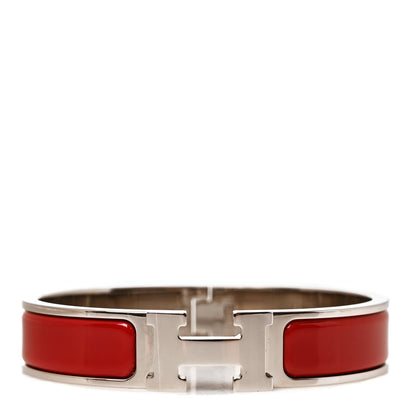 Hermes Enamel Narrow Clic Clac H Bracelet PM Rouge 1 of 4