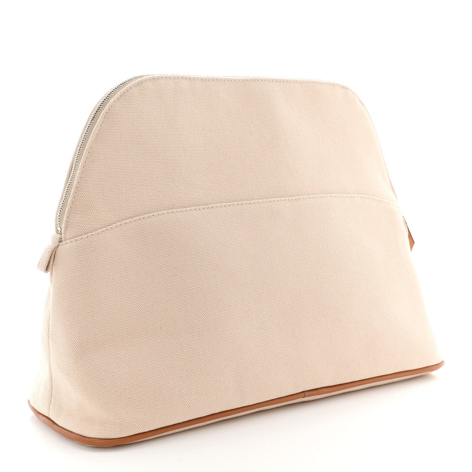 Hermes Cotton Canvas Mini Bolide Travel Cosmetic Pouch Natural 3 of 10