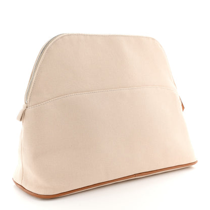Hermes Cotton Canvas Mini Bolide Travel Cosmetic Pouch Natural 3 of 10