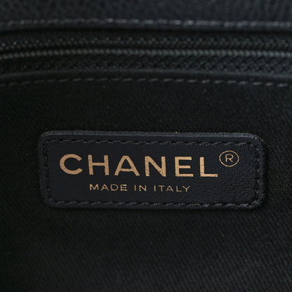 Chanel Caviar Quilted CC Timeless Soft Tote Black 6 of 10