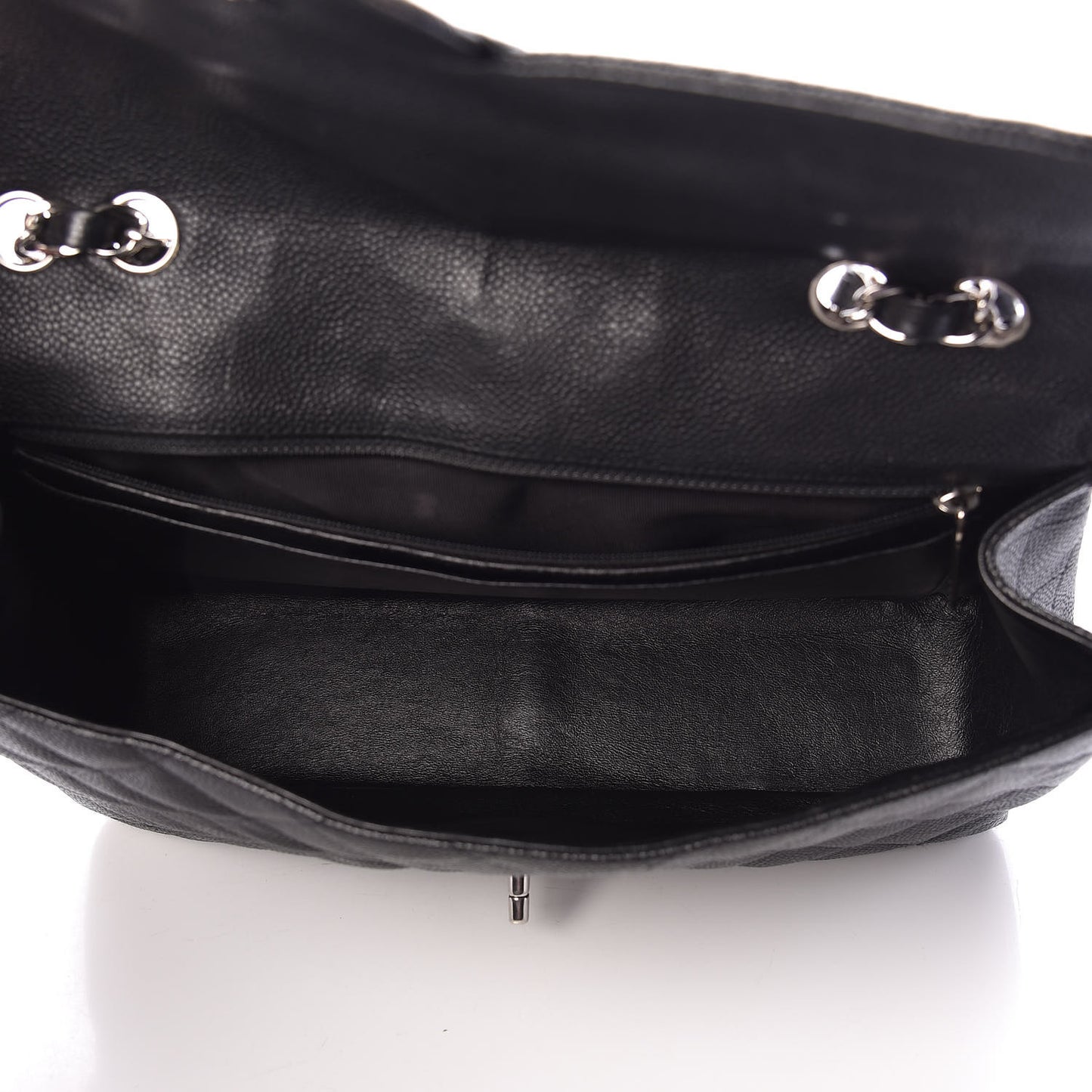 Caviar Quilted Jumbo Single Flap Black