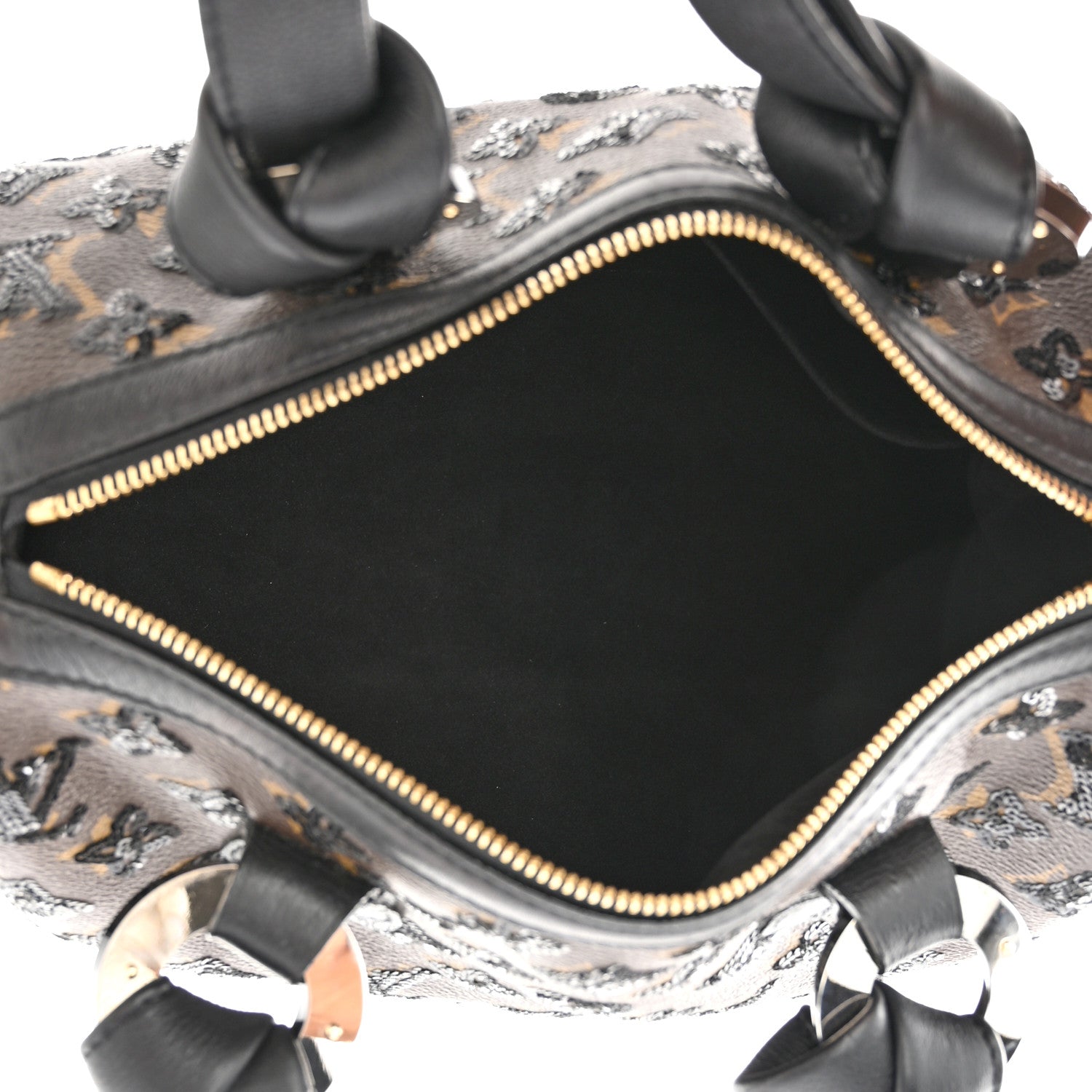 Louis Vuitton Monogram Sequins Eclipse Speedy 28 Black 5 of 7