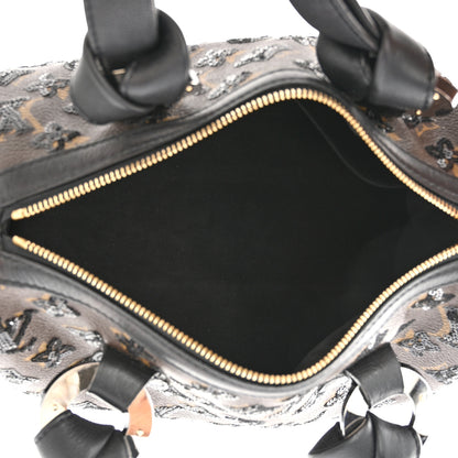 Louis Vuitton Monogram Sequins Eclipse Speedy 28 Black 5 of 7