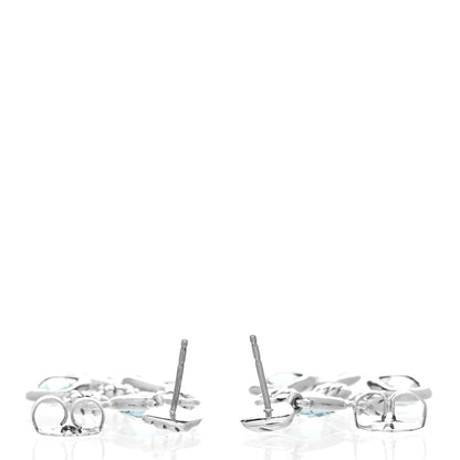 David Yurman Sterling Silver Blue Topaz Sculpted Cable Chandelier Earrings 3 of 4