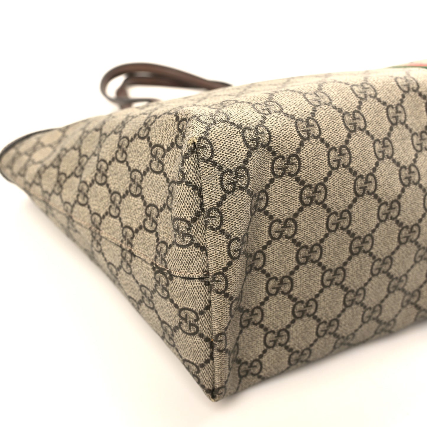 GG Supreme Monogram Medium Ophidia Shopping Tote Brown