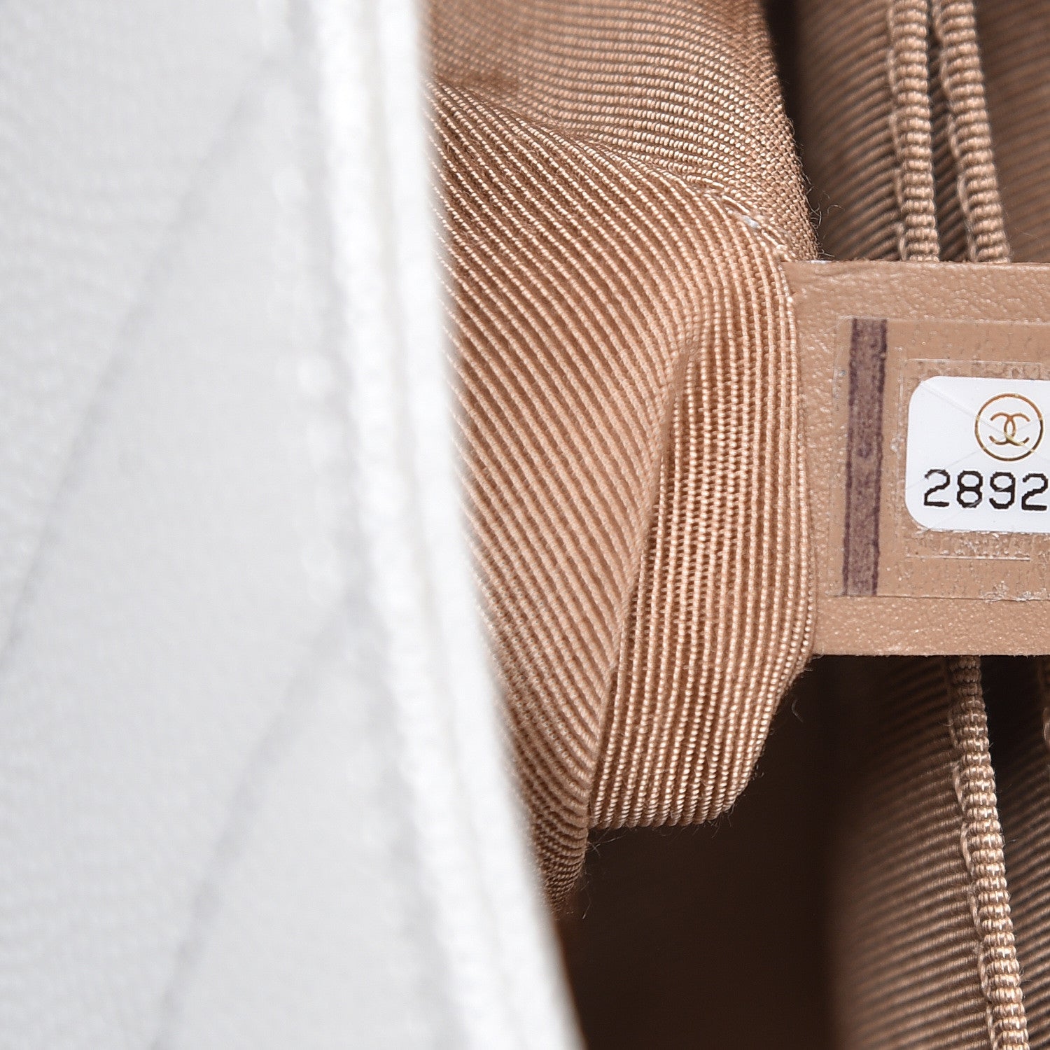 Chanel Iridescent Caviar Chevron Quilted Mini Coco Handle Flap White 7 of 10