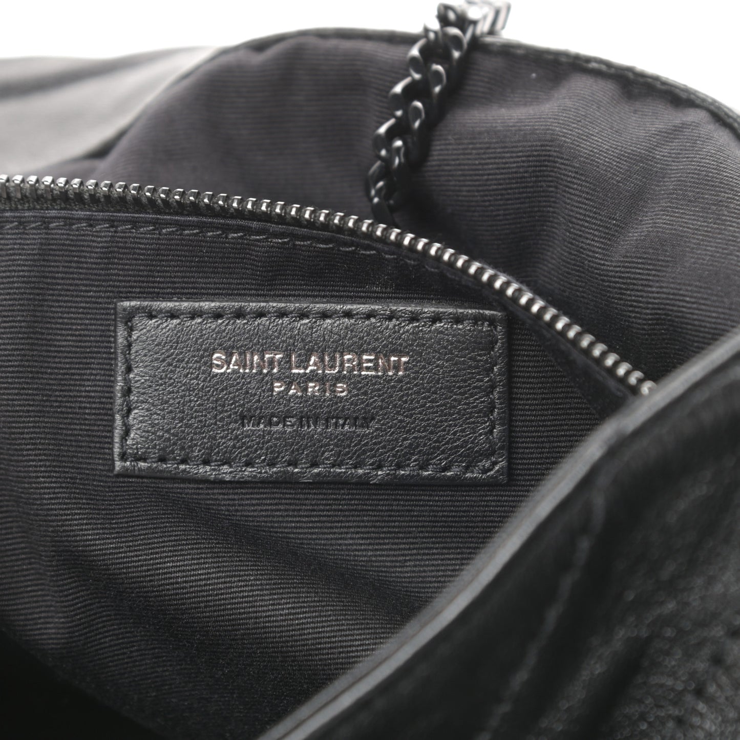 Lambskin Chevron Monogram Medium Nolita Black