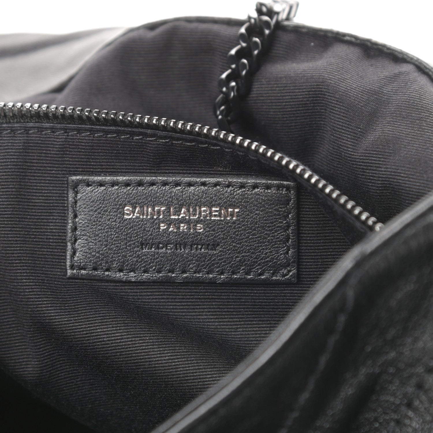 Saint Laurent Lambskin Chevron Monogram Medium Nolita Black 6 of 11