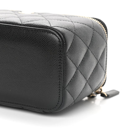 Chanel Caviar Quilted Small Vanity Case With Chain Black 9 of 9