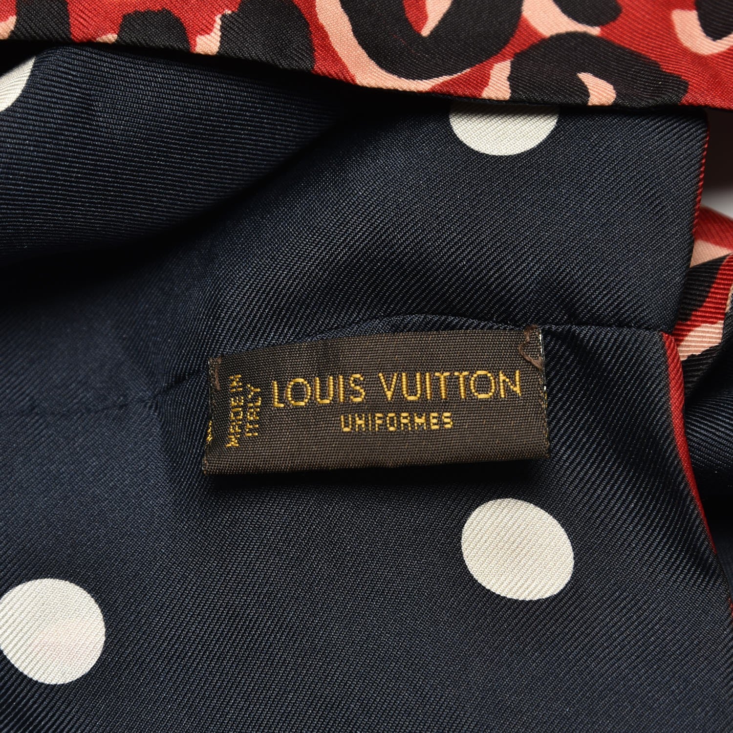 Louis Vuitton Silk Leopard Snood Scarf Red Rouge Blue Infini 5 of 5
