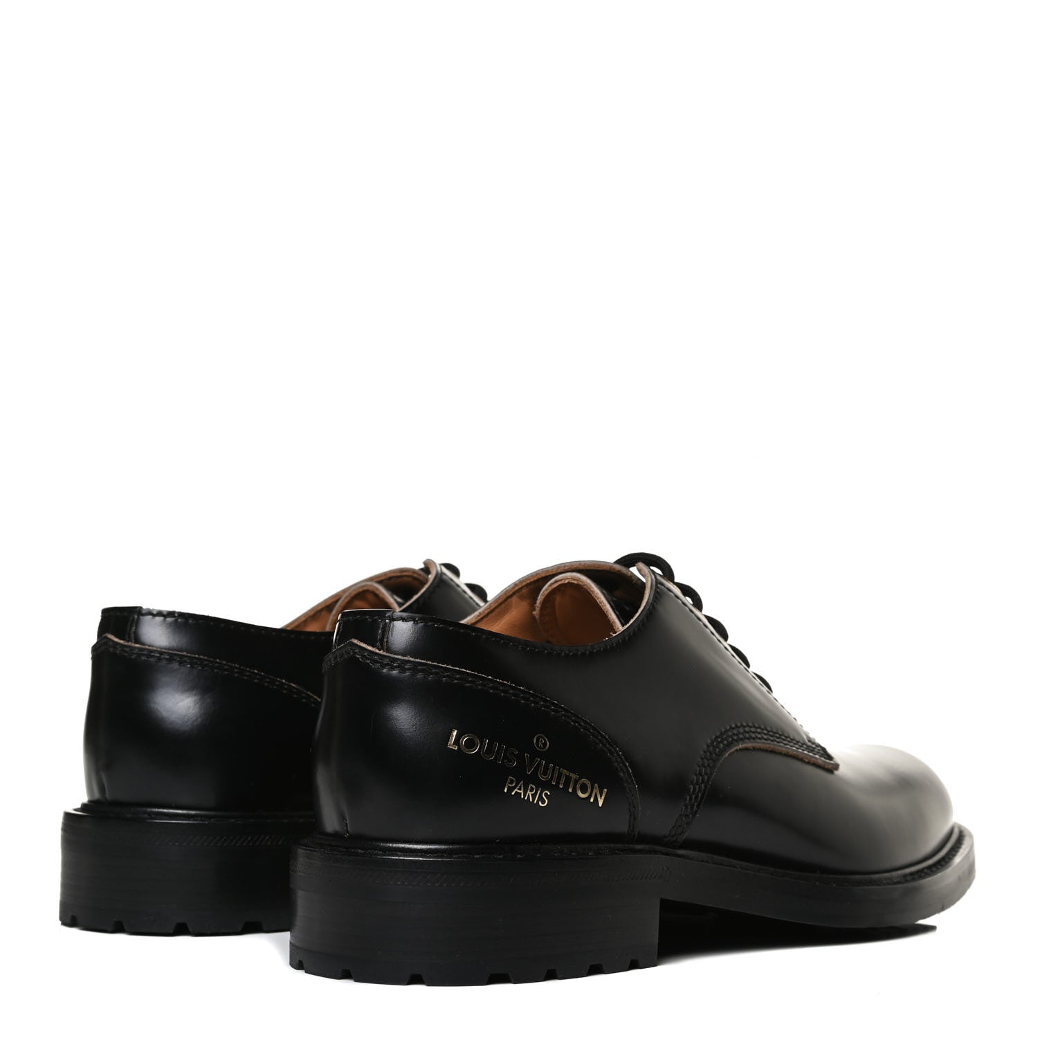 Louis Vuitton Calfskin Mens Derby Shoes 7.5 Black 4 of 11