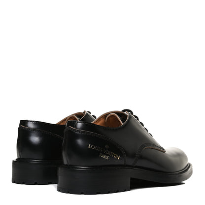 Louis Vuitton Calfskin Mens Derby Shoes 7.5 Black 4 of 11