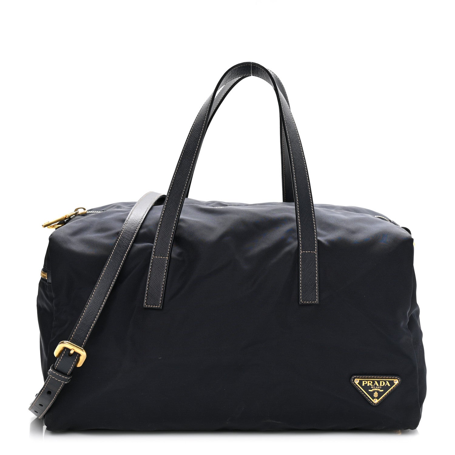 Prada Tessuto Nylon Saffiano Weekender Baltico 1 of 10
