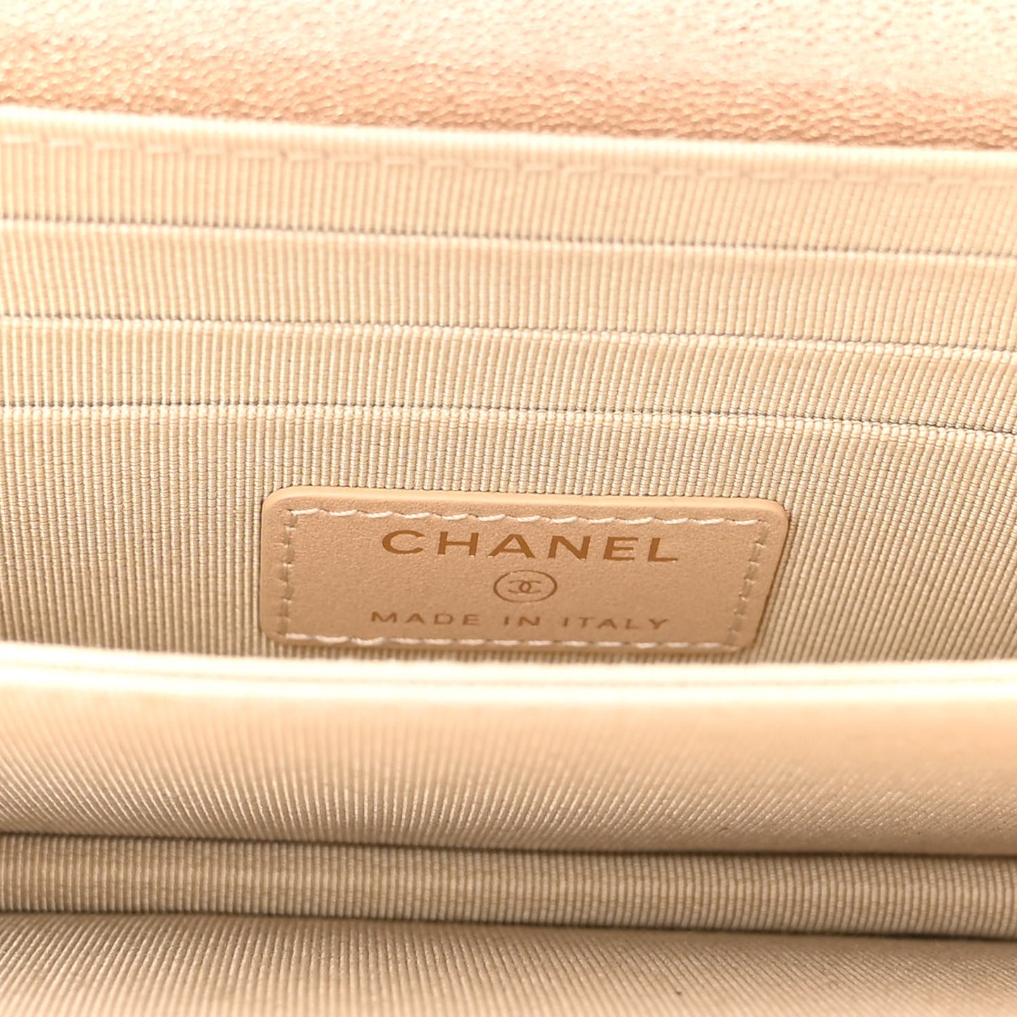 Metallic Lambskin Quilted Mini Wallet On Chain WOC Gold