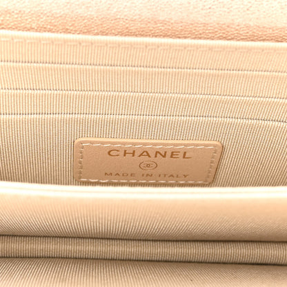 Chanel Metallic Lambskin Quilted Mini Wallet On Chain WOC Gold 6 of 10