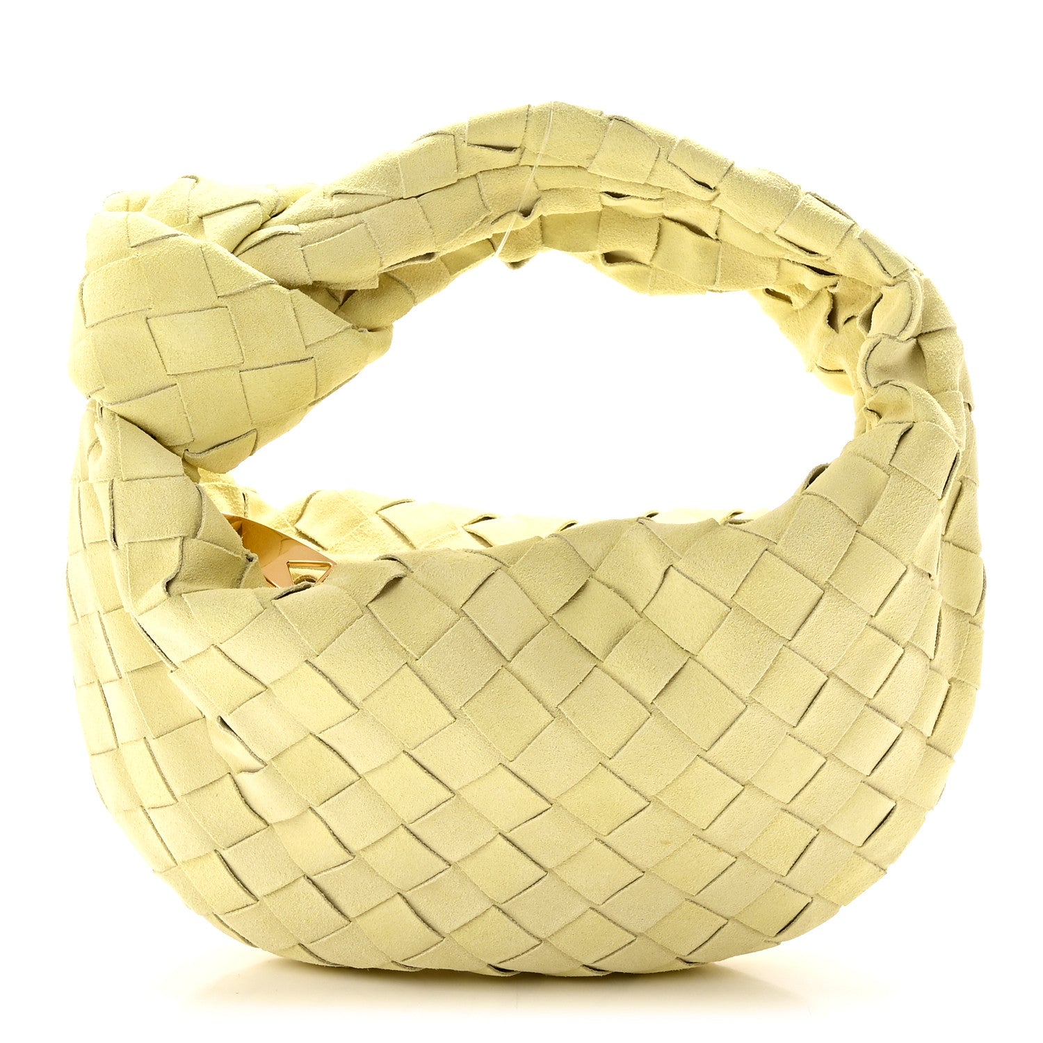 Bottega Veneta Suede Intrecciato Mini Jodie Lemon Wash 1 of 9