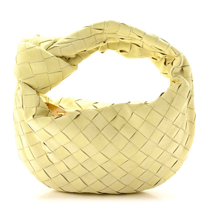 Bottega Veneta Suede Intrecciato Mini Jodie Lemon Wash 1 of 9