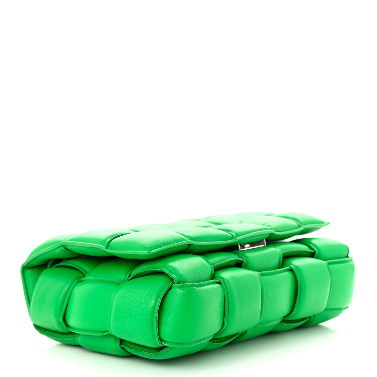 Nappa Maxi Intreccio Padded Cassette Crossbody Bag Parakeet