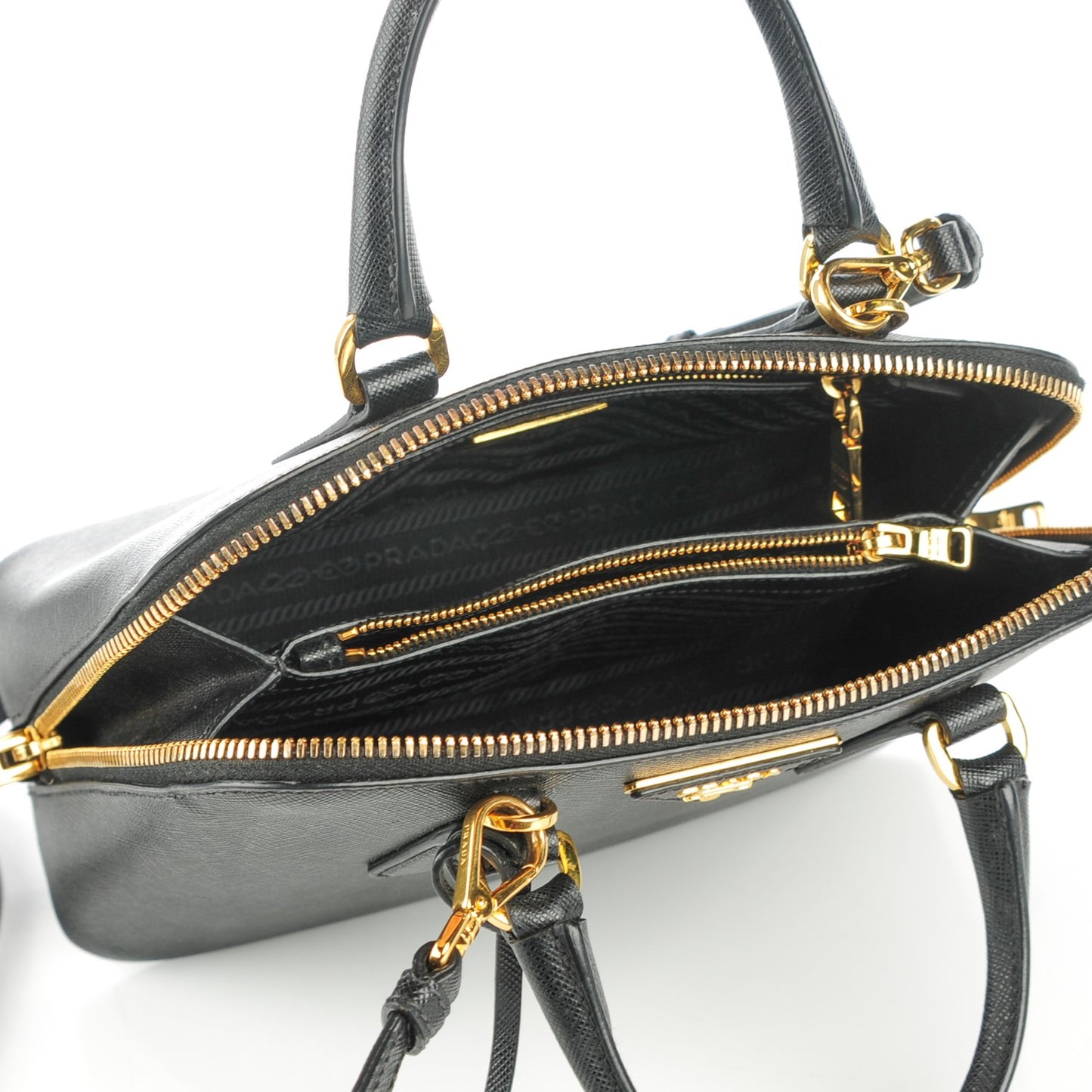 Saffiano Vernice Mini Promenade Tote Black