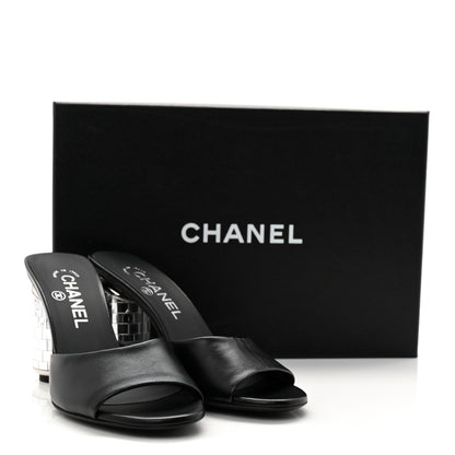 Chanel Lambskin Mirror Mules 35.5 Black 10 of 10