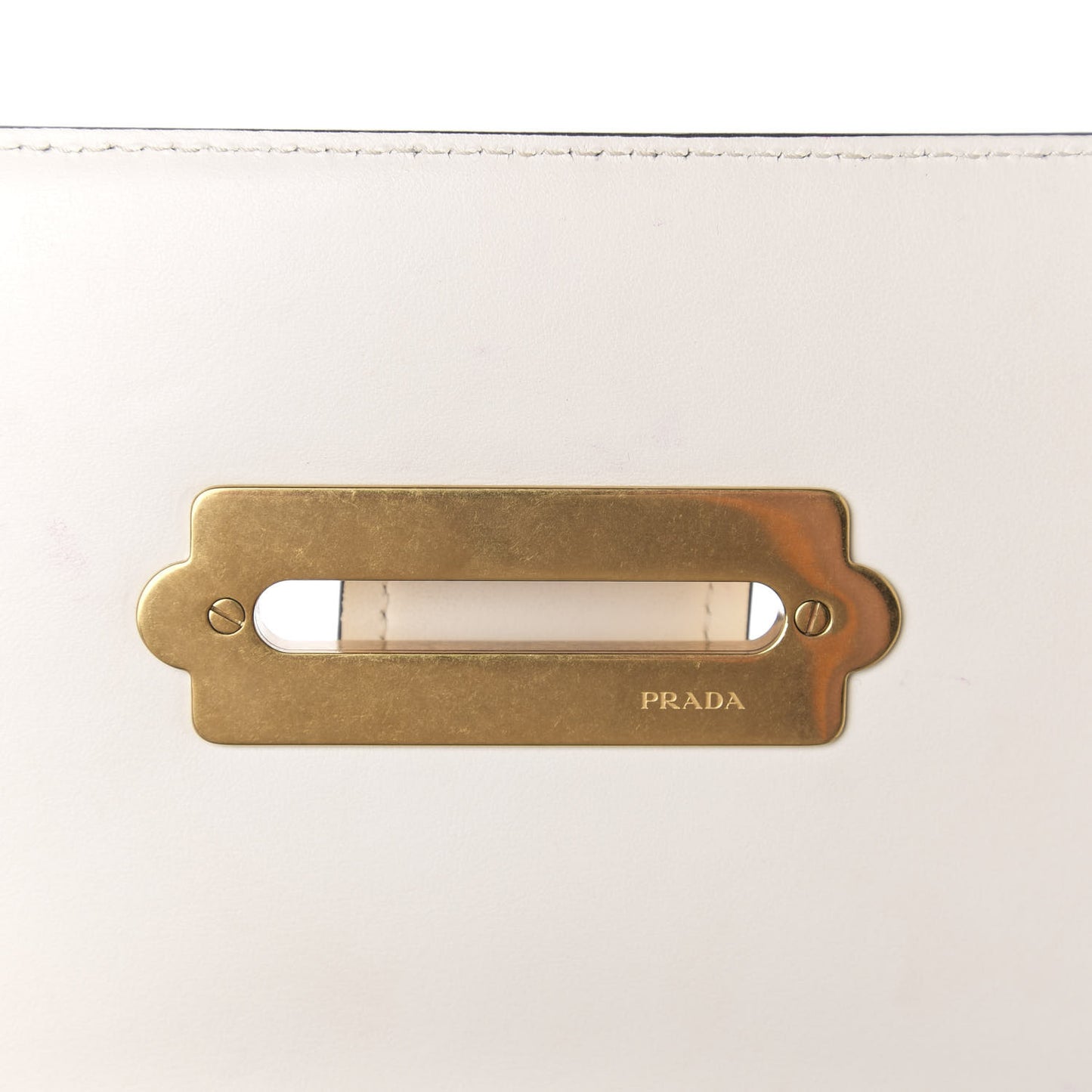 City Calf Raffia Saffiano Cahier Bag Naturale White