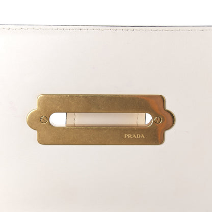 Prada City Calf Raffia Saffiano Cahier Bag Naturale White 8 of 14