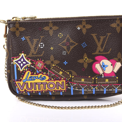 Louis Vuitton Monogram 2020 Christmas Animation Roller Coaster Mini Pochette Accessories Pivoine 9 of 10