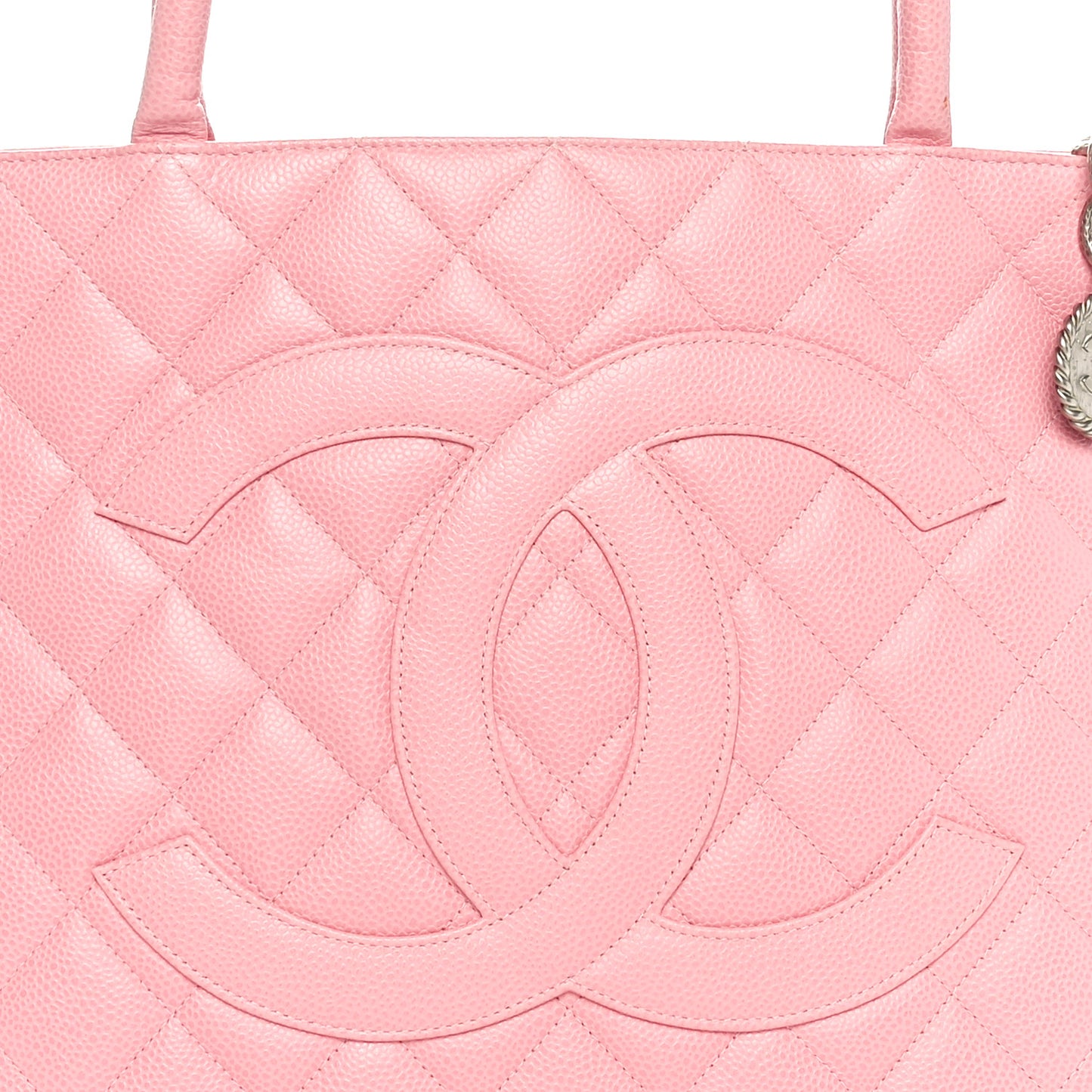 Caviar Medallion CC Tote Light Pink