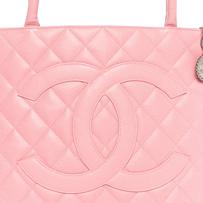 Chanel Caviar Medallion CC Tote Light Pink 8 of 10