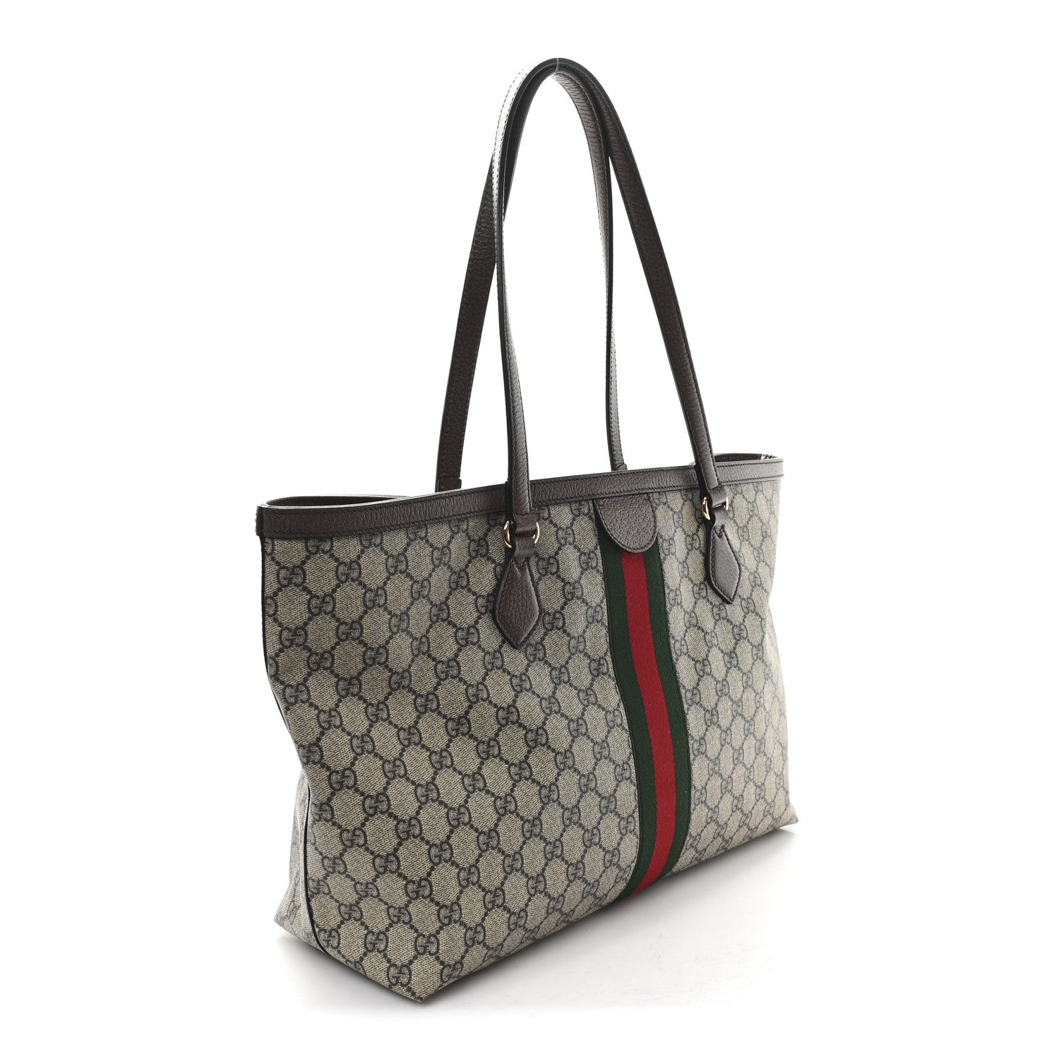 Gucci GG Supreme Monogram Medium Ophidia Shopping Tote Brown 3 of 10