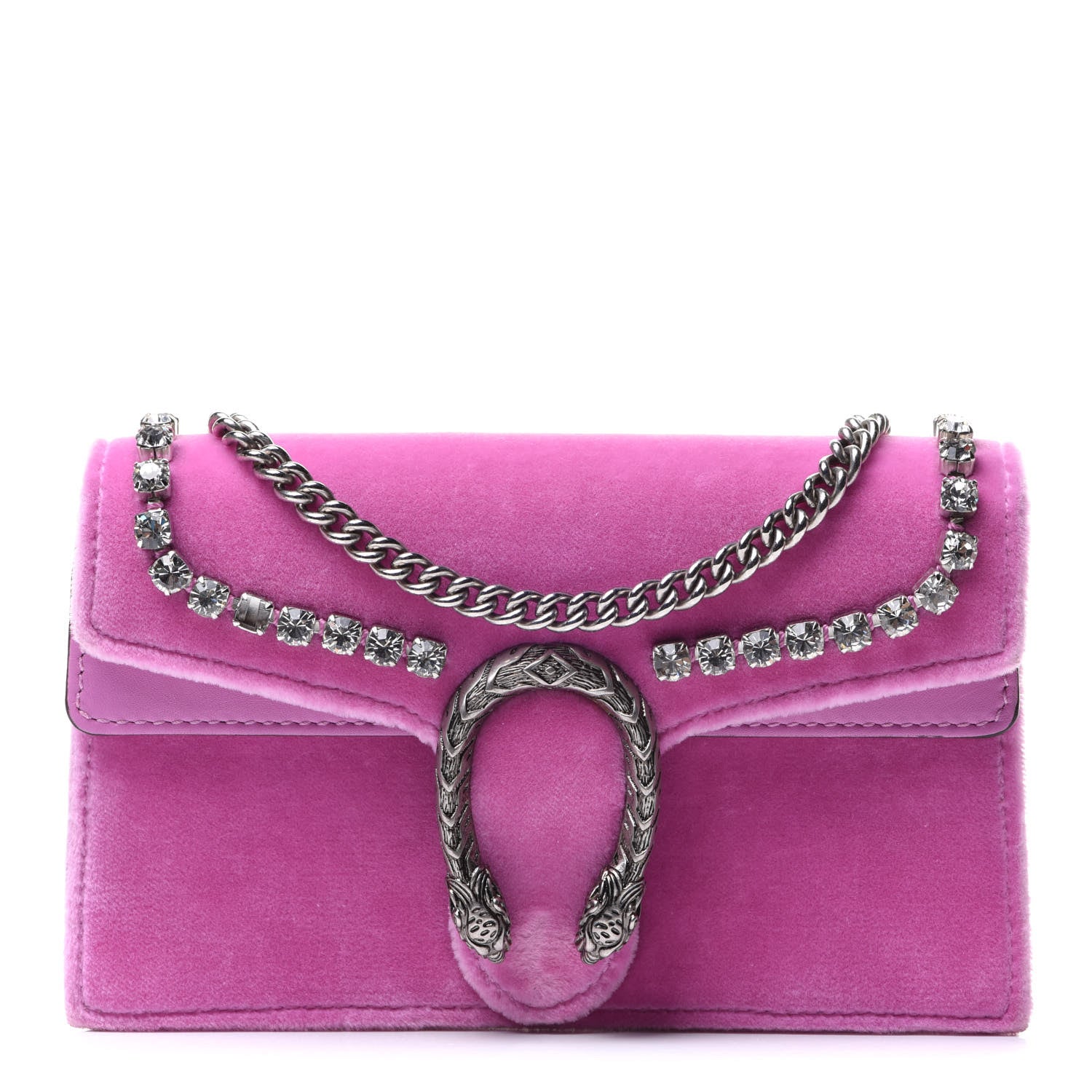 Gucci Velvet Crystal Super Mini Dionysus Shoulder Bag Malva 1 of 11