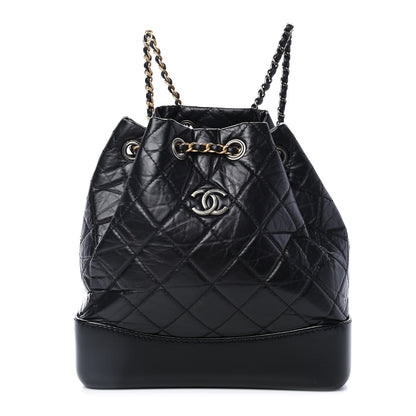 Chanel Aged Calfskin Quilted Small Gabrielle Backpack Black 1 of 4