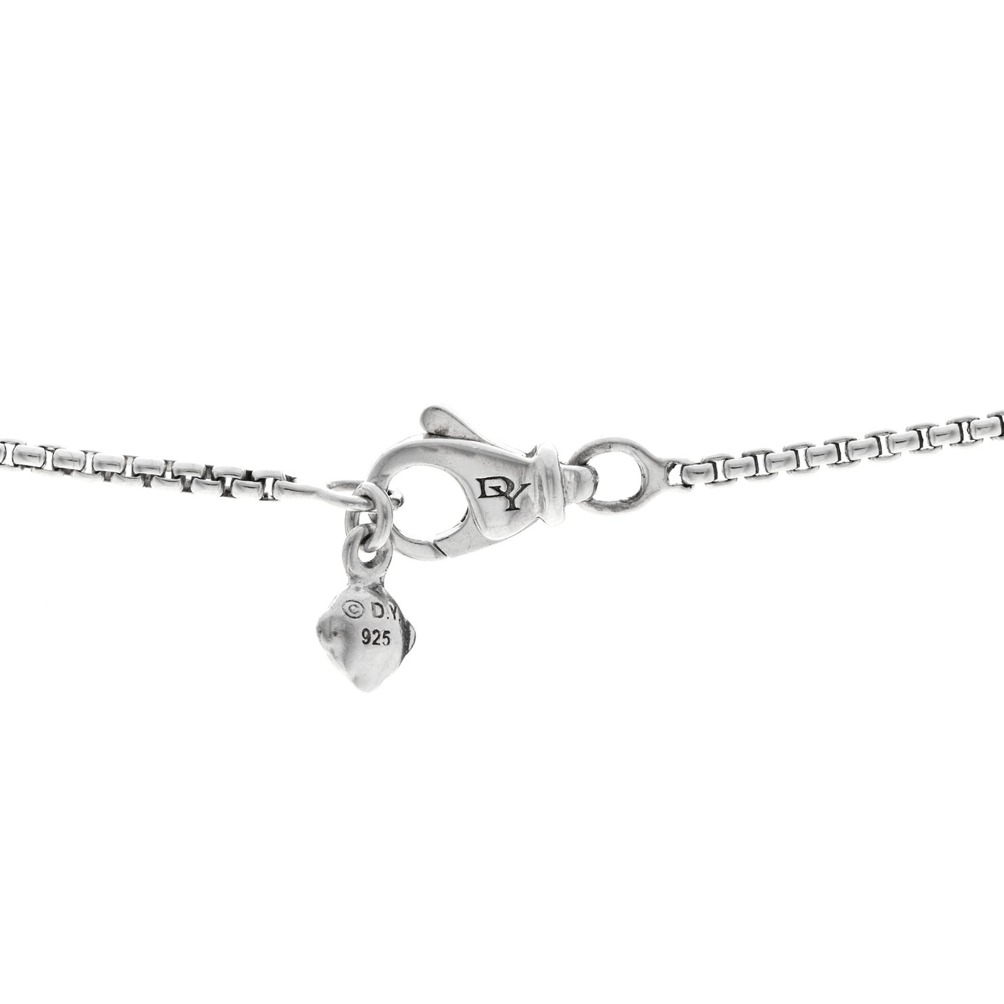 Sterling Silver Diamond Lotus Amulet Charm Necklace