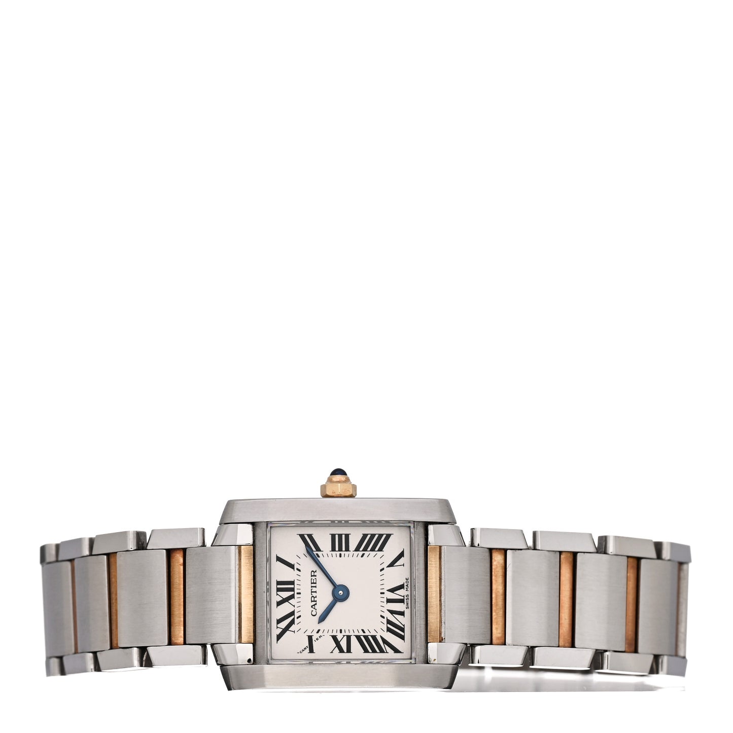 Stainless Steel 18K Yellow Gold 20mm Tank Francaise Quartz Watch