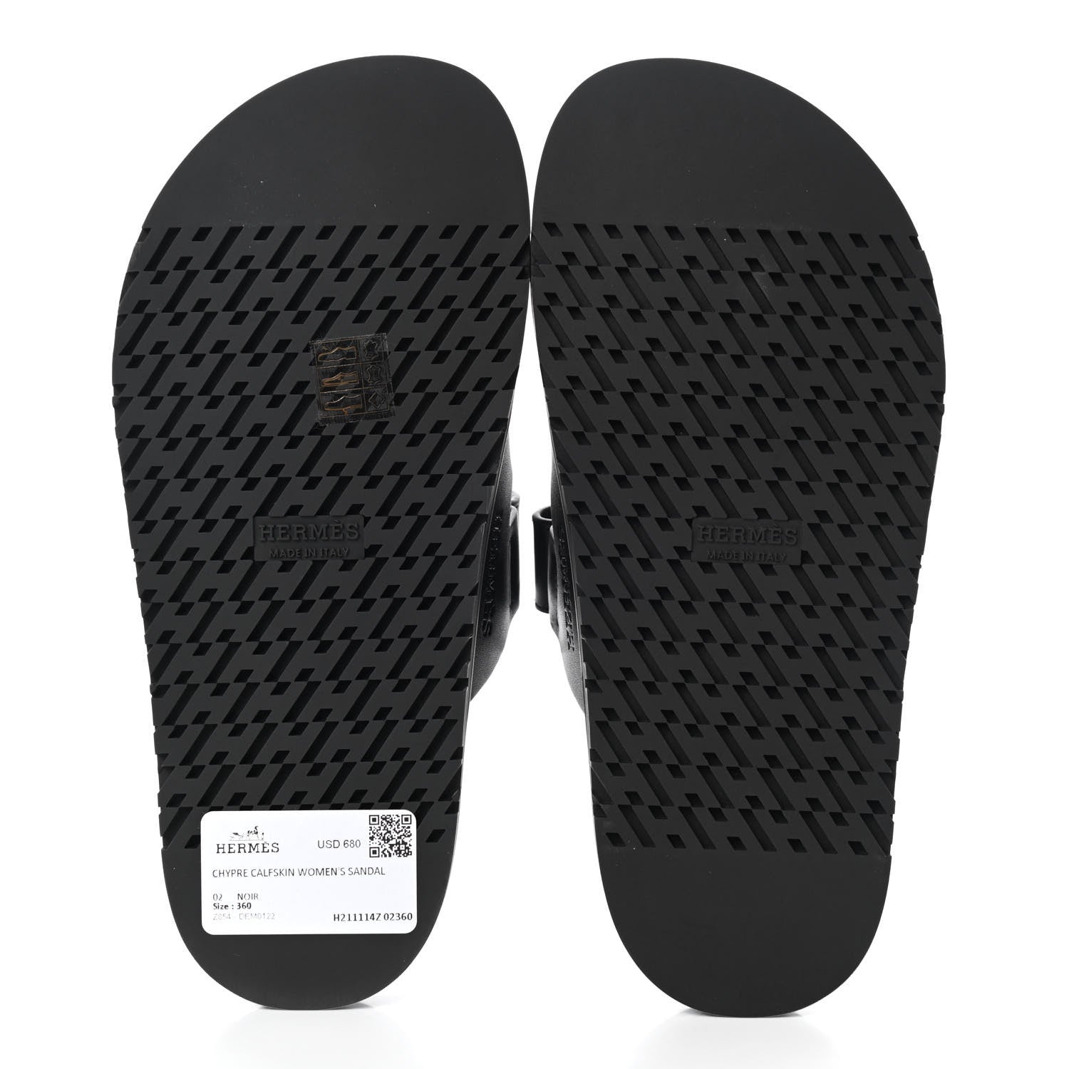 Hermes Calfskin Womens Chypre Sandals 36 Black 5 of 10