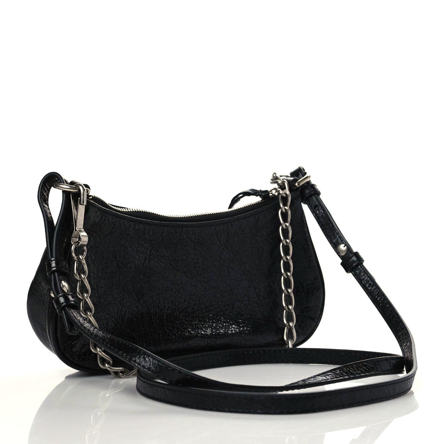 Agneau Arena Le Cagole Mini Purse With Chain Black