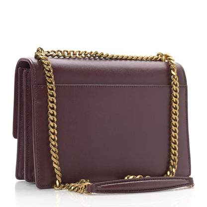 Saint Laurent Calfskin Medium Monogram Sunset Bordeaux 3 of 12