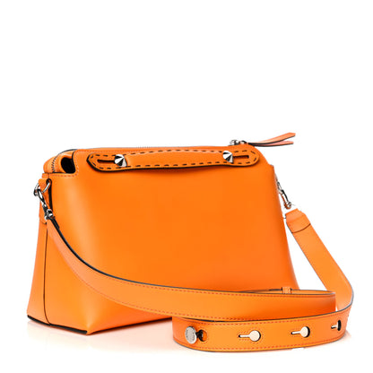 Fendi Vitello King Logo Embossed Medium By The Way Boston Bag Clementine 4 of 13