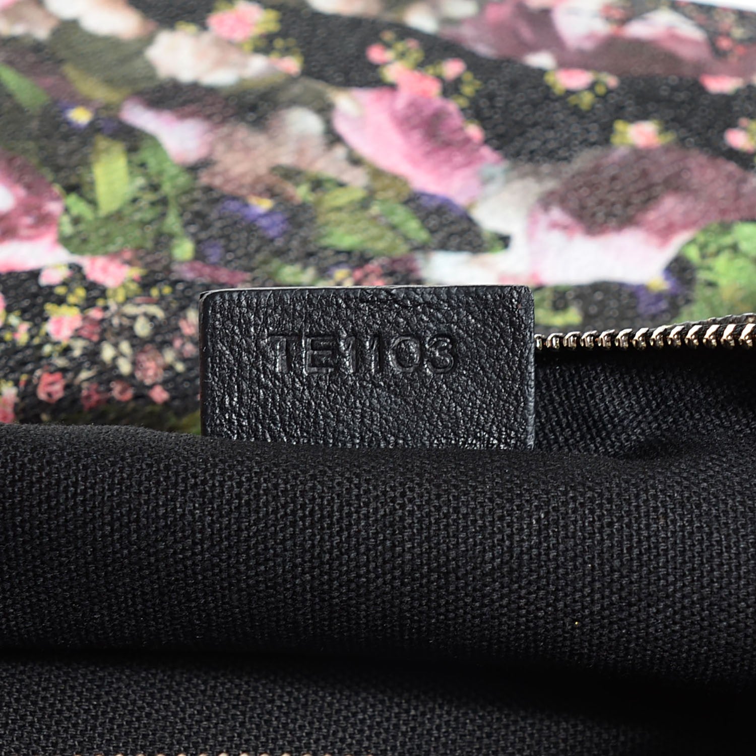 Givenchy Coated Canvas Roses Camouflage Print Medium Antigona Zip Pouch Black 8 of 9
