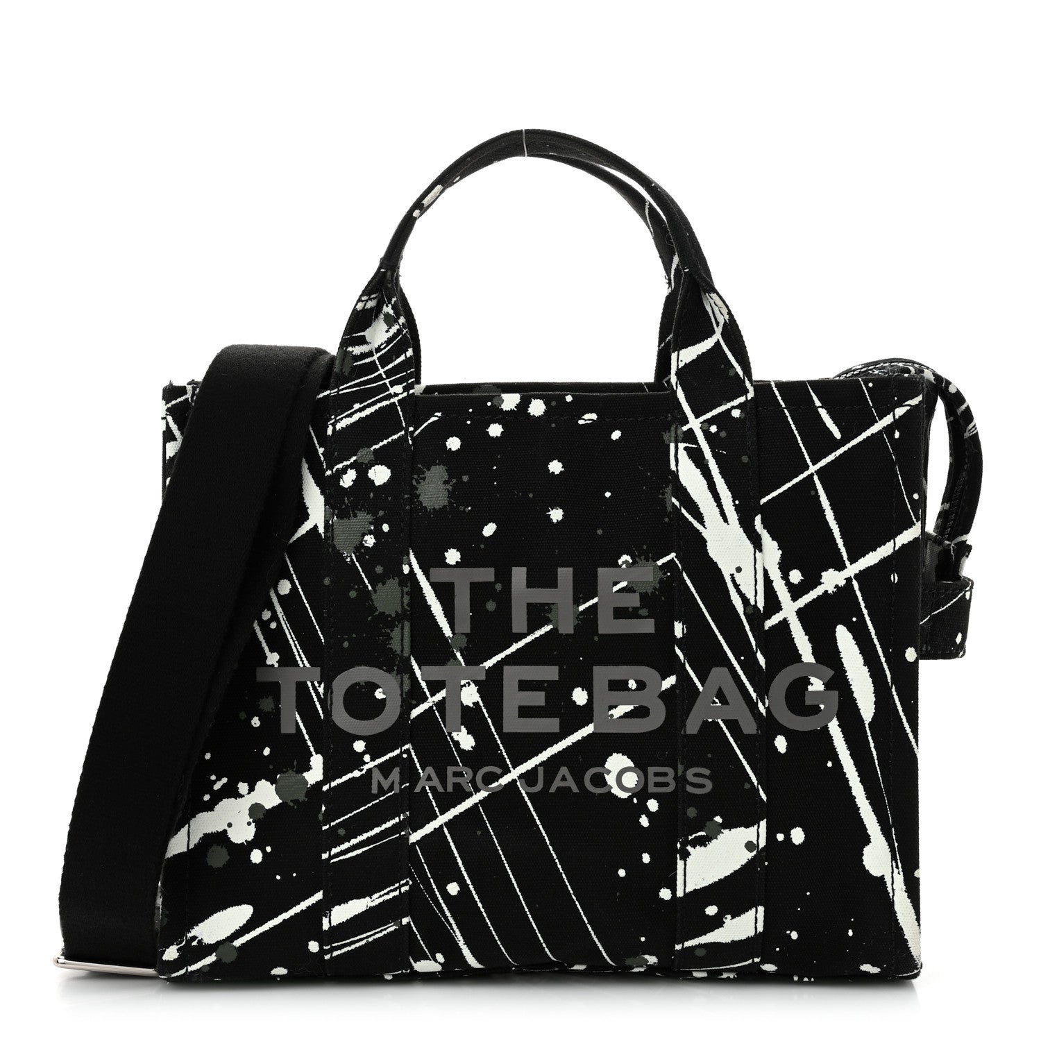 Marc Jacobs Canvas Splatter Medium The Tote Bag Black 1 of 15