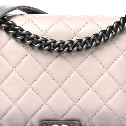 Chanel Calfskin Ombre Quilted New Medium Boy Flap Grey Beige 7 of 16