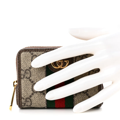 Gucci GG Supreme Monogram Web Ophidia Playing Card Case Beige New Acero 2 of 8