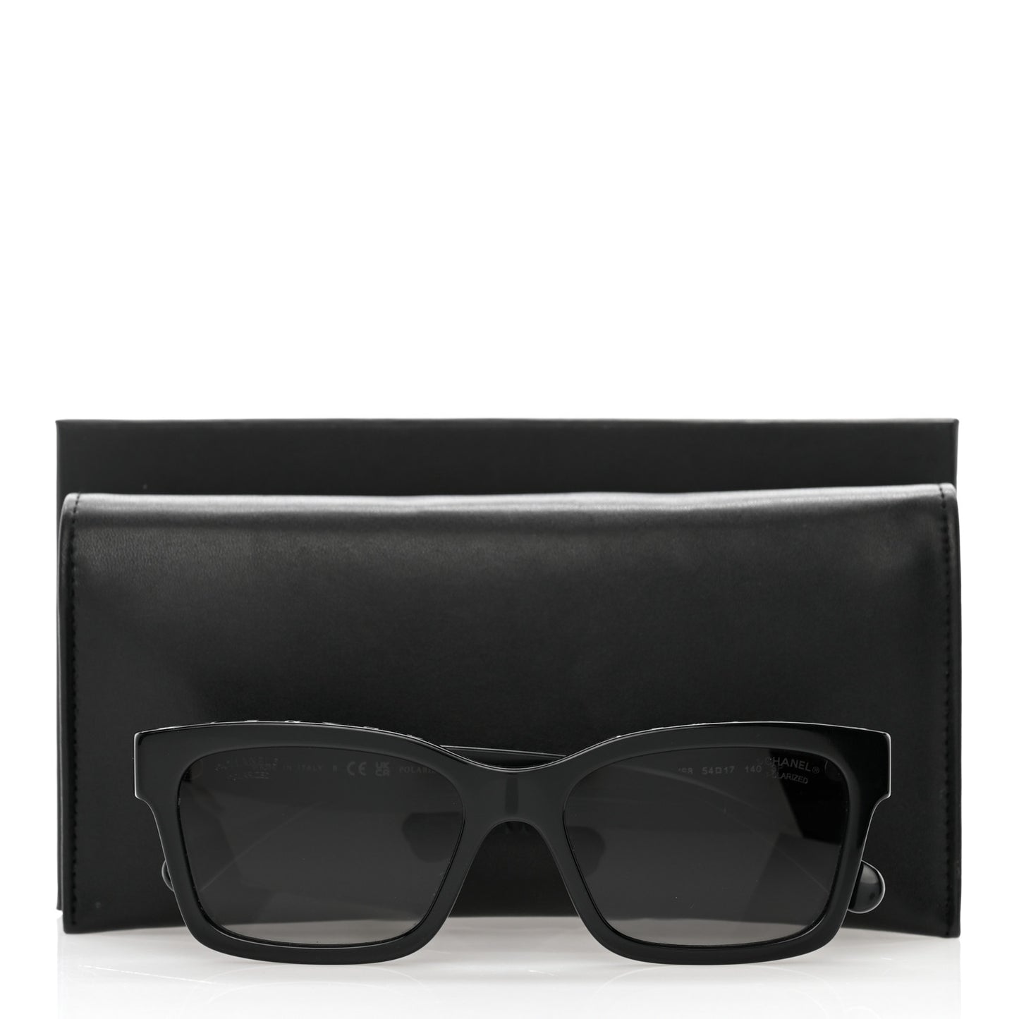 Acetate Polarized Square Sunglasses 5417 Black