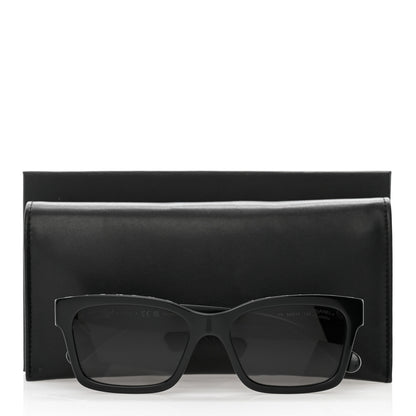 Chanel Acetate Polarized Square Sunglasses 5417 Black 9 of 9